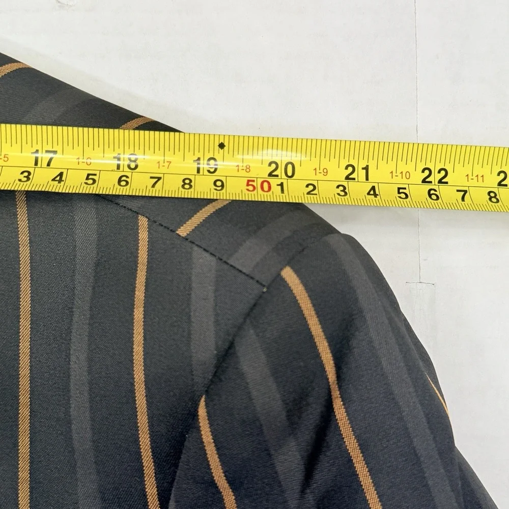 Vittorio St Angelo Men's 46L Zoot Suit 40L Pants Gray Gold Stripe 2-Piece